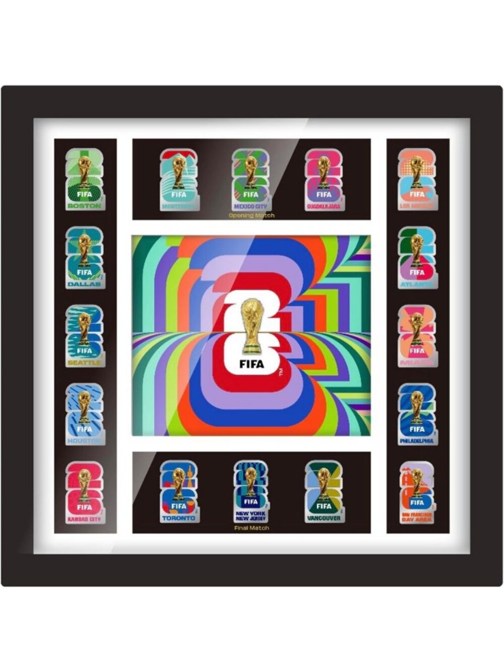 Limited Edition FIFA World Cup 2026 Host Cities Pin Frame Set – 16-City Display